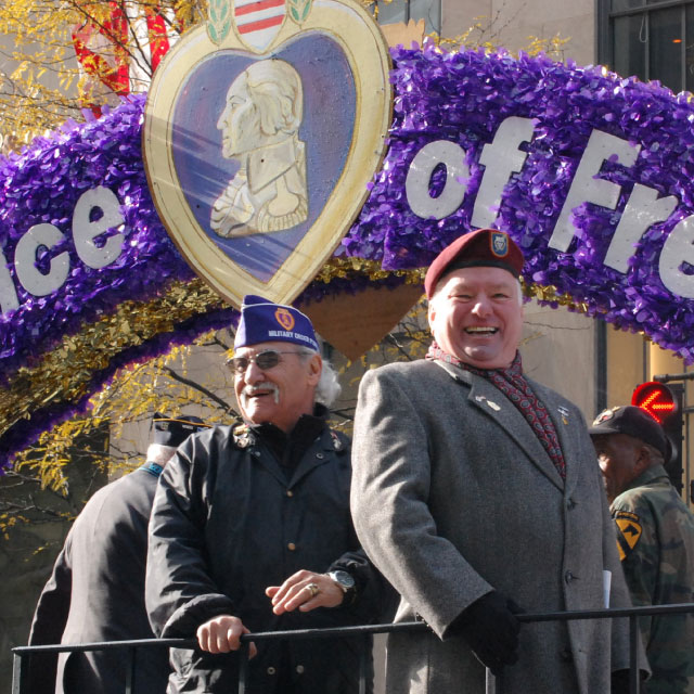 Otoño NY desfile de veteranos