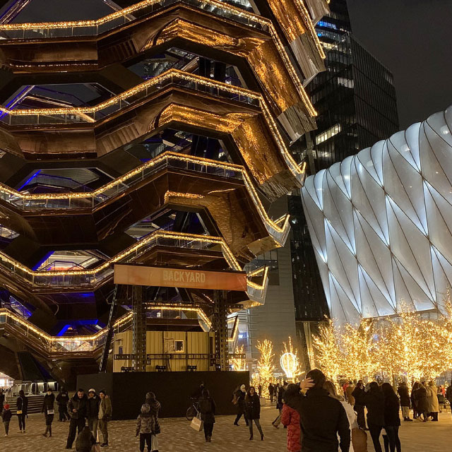 luces de navidad NYC-Hudson Yards